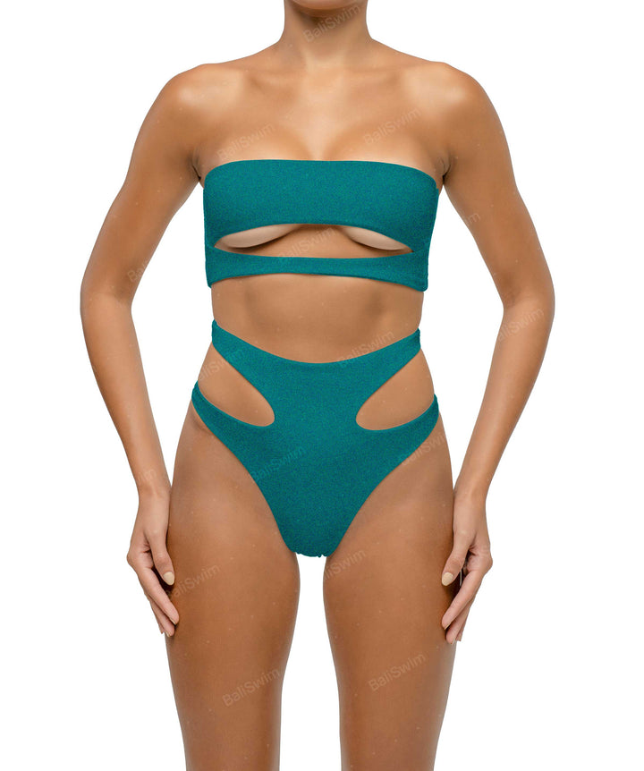 BSWS-T123 Bandeau Cut-out Bikini Top