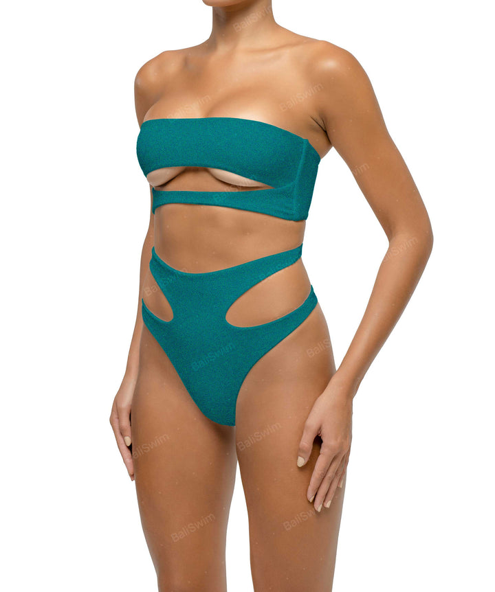 BSWS-T123 Bandeau Cut-out Bikini Top