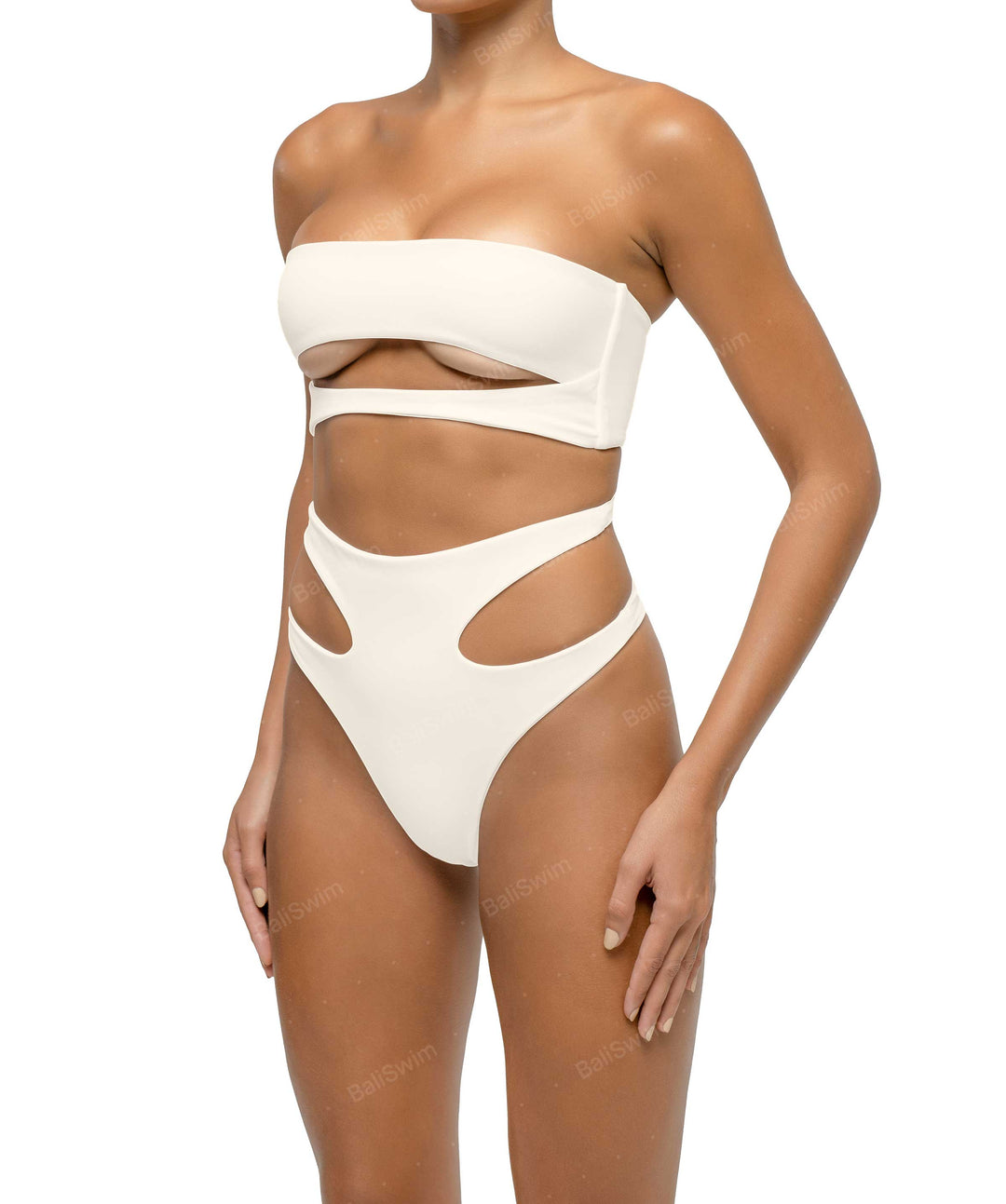 BSWS-B123 High Waisted Cut-out Bikini Bottom