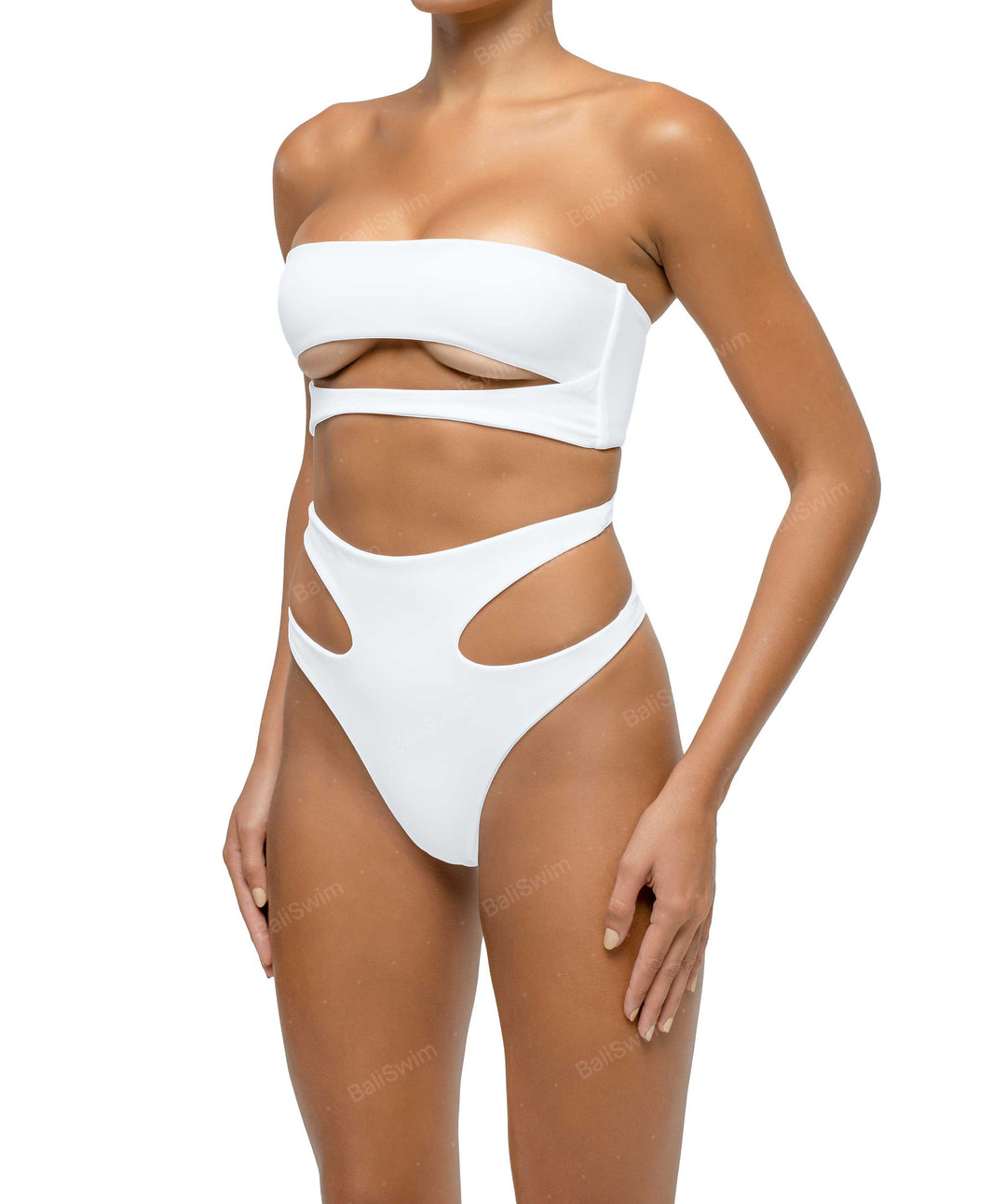 BSWS-T123 Bandeau Cut-out Bikini Top