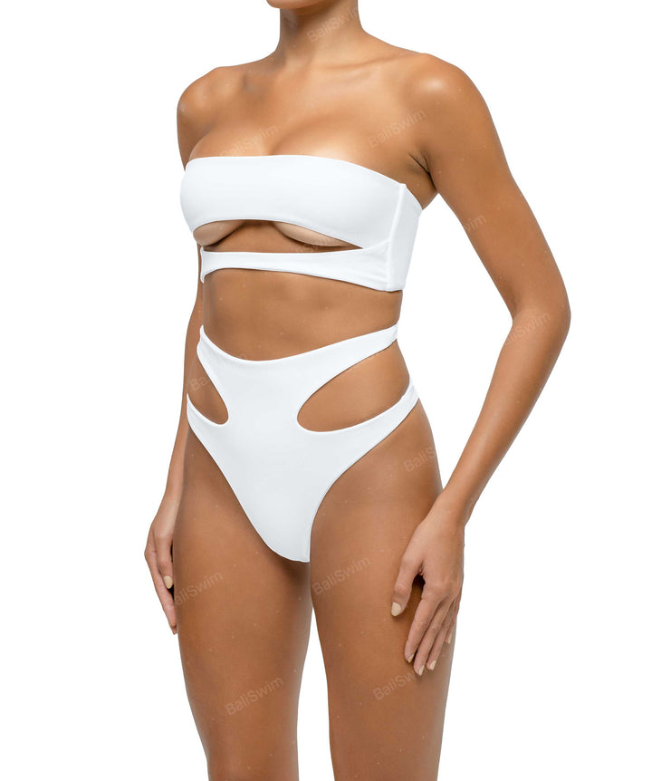 BSWS-T123 Bandeau Cut-out Bikini Top