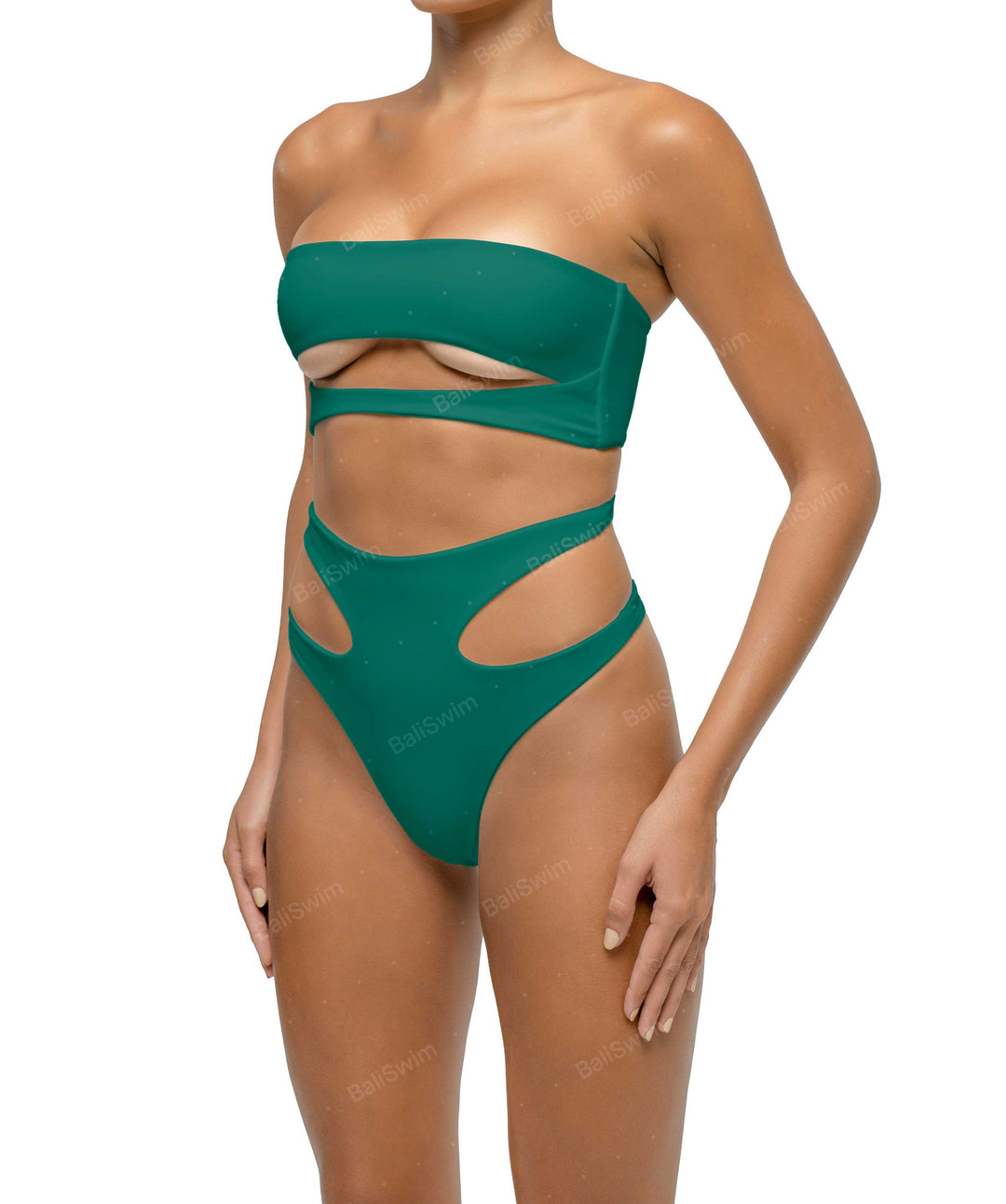 BSWS-T123 Bandeau Cut-out Bikini Top