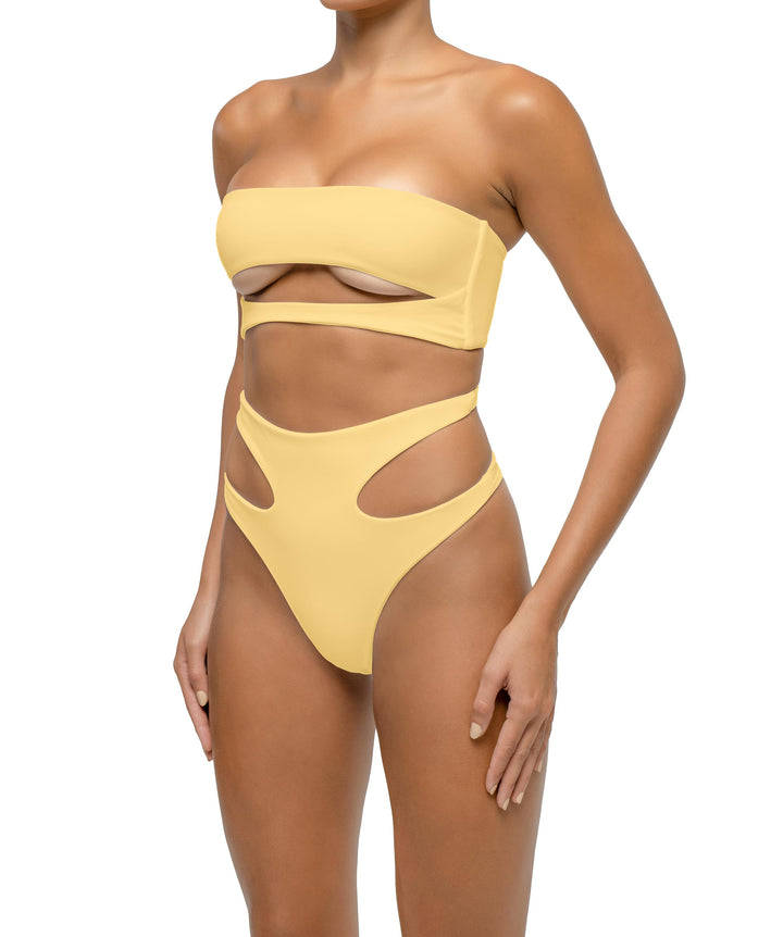 BSWS-T123 Bandeau Cut-out Bikini Top