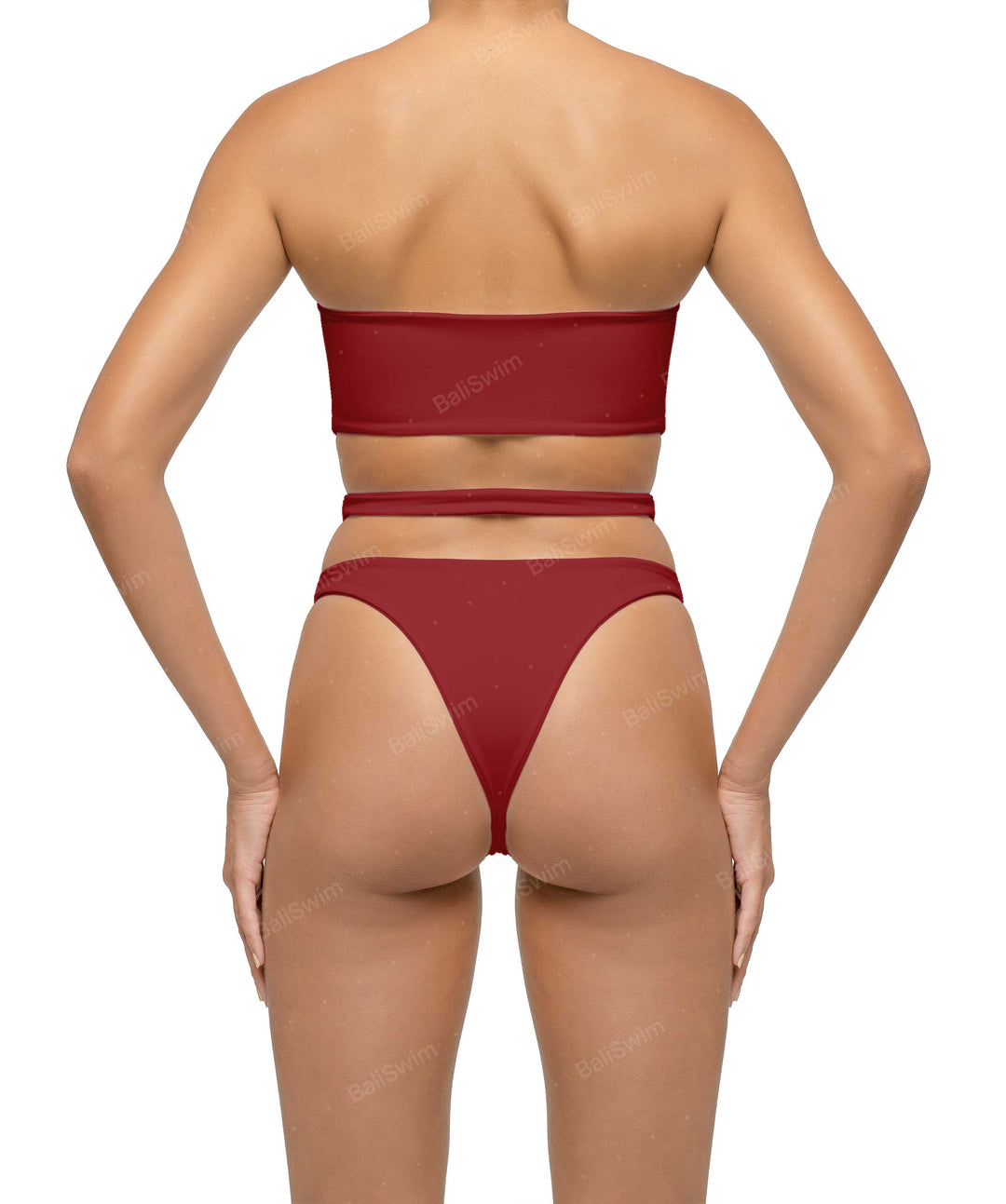 BSWS-T123 Bandeau Cut-out Bikini Top
