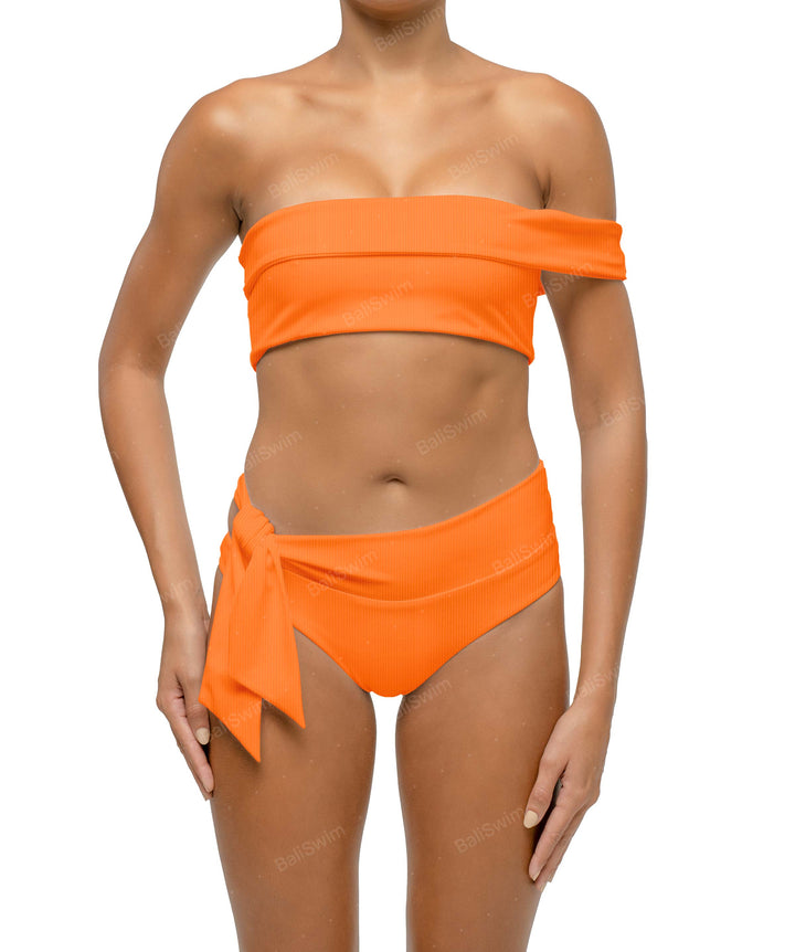 BSWS-T125 Asymetrical Off the Shoulder Bikini Top