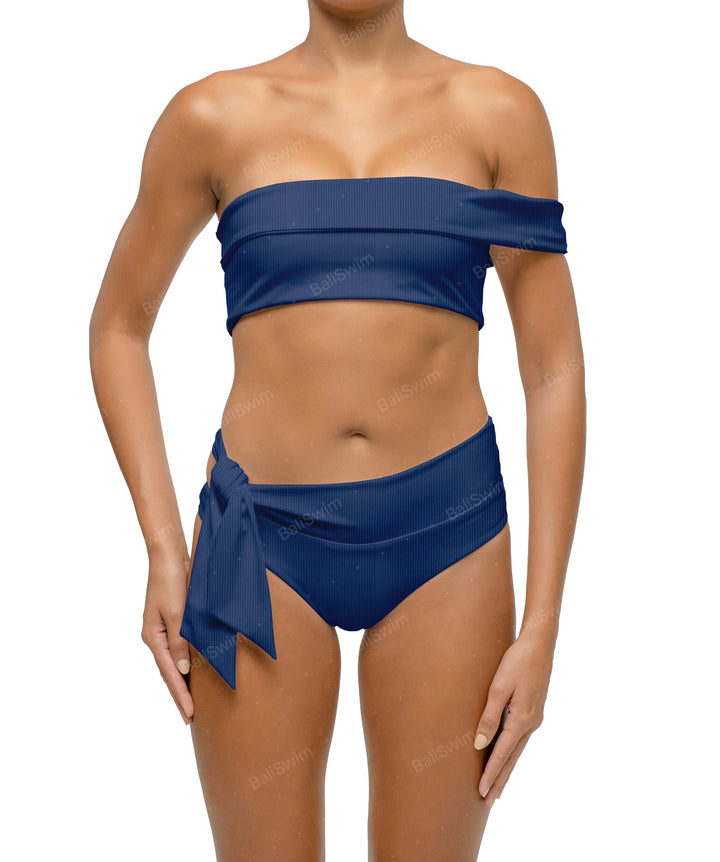 BSWS-T125 Asymetrical Off the Shoulder Bikini Top