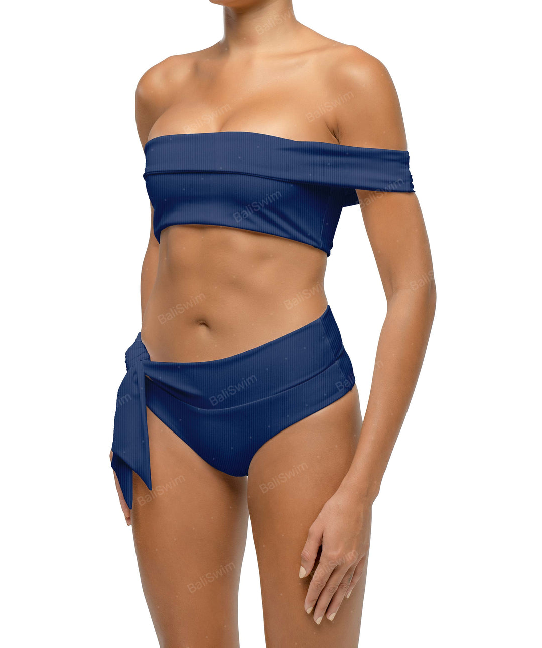 BSWS-T125 Asymetrical Off the Shoulder Bikini Top