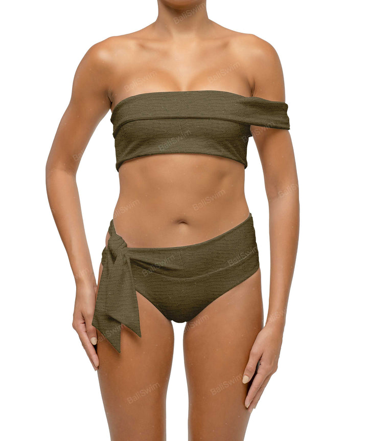 BSWS-T125 Asymetrical Off the Shoulder Bikini Top