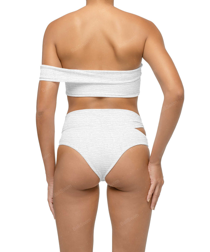 BSWS-T125 Asymetrical Off the Shoulder Bikini Top