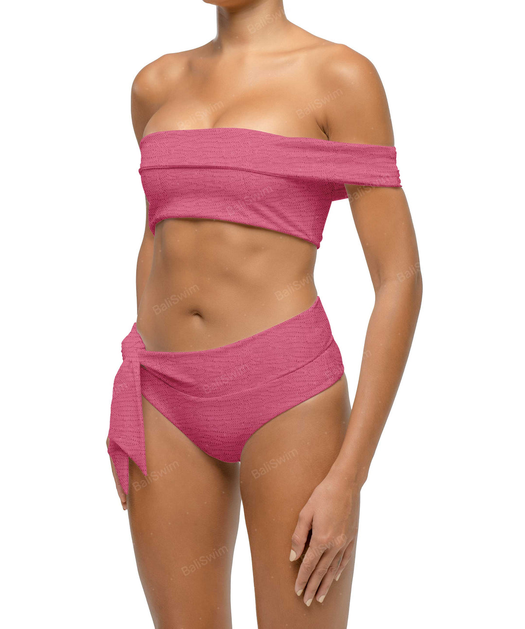 BSWS-T125 Asymetrical Off the Shoulder Bikini Top