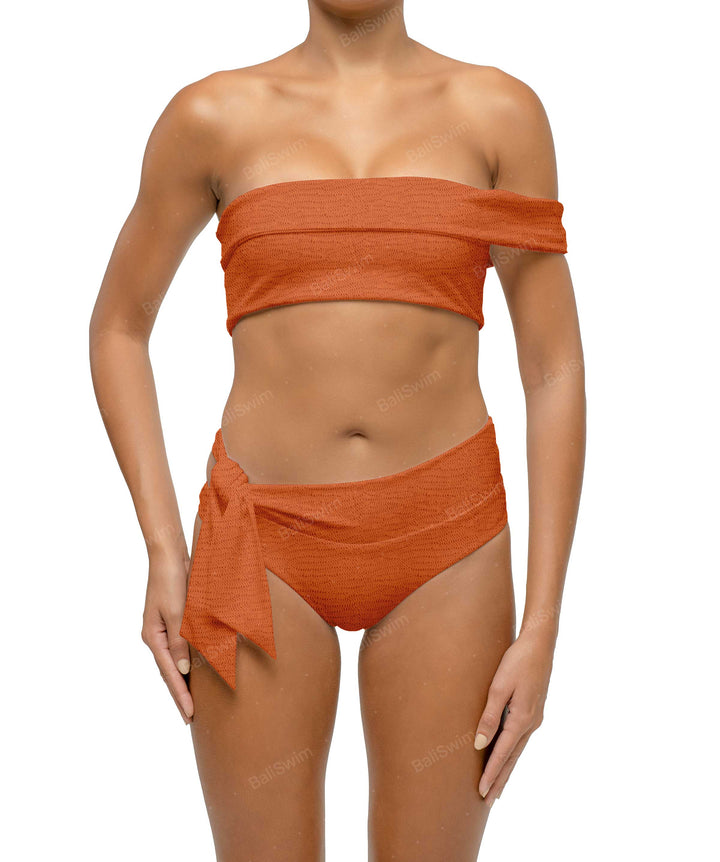 BSWS-T125 Asymetrical Off the Shoulder Bikini Top
