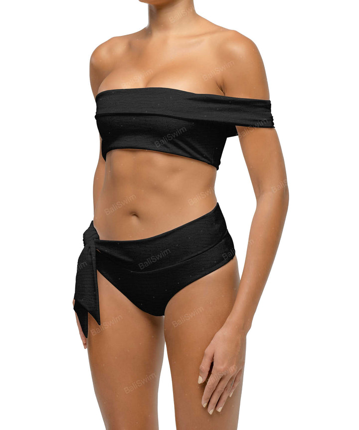BSWS-T125 Asymetrical Off the Shoulder Bikini Top