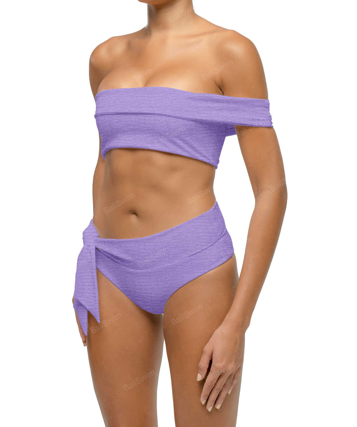 BSWS-T125 Asymetrical Off the Shoulder Bikini Top