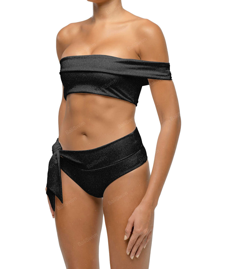 BSWS-T125 Asymetrical Off the Shoulder Bikini Top