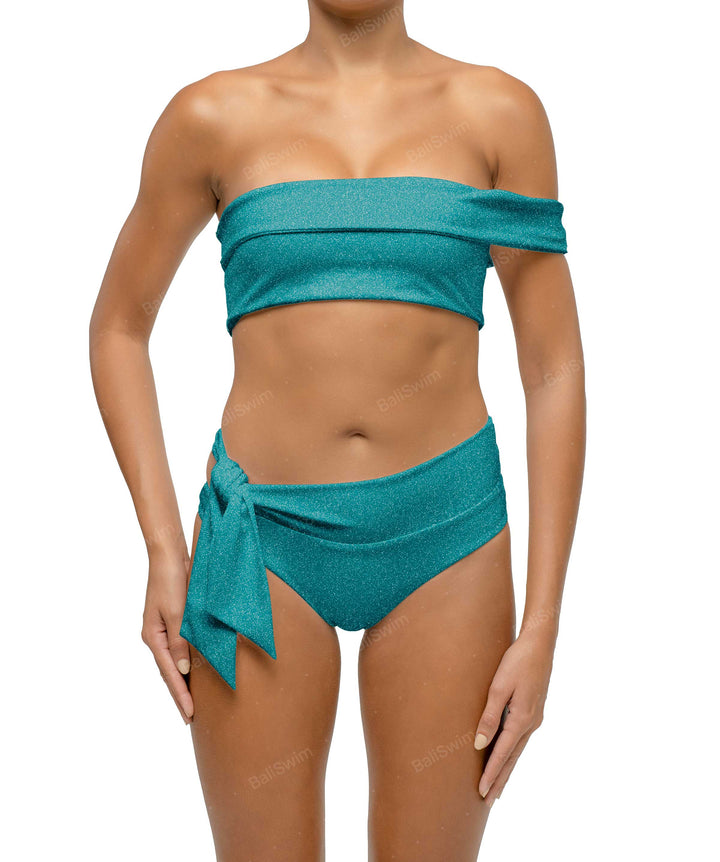 BSWS-T125 Asymetrical Off the Shoulder Bikini Top