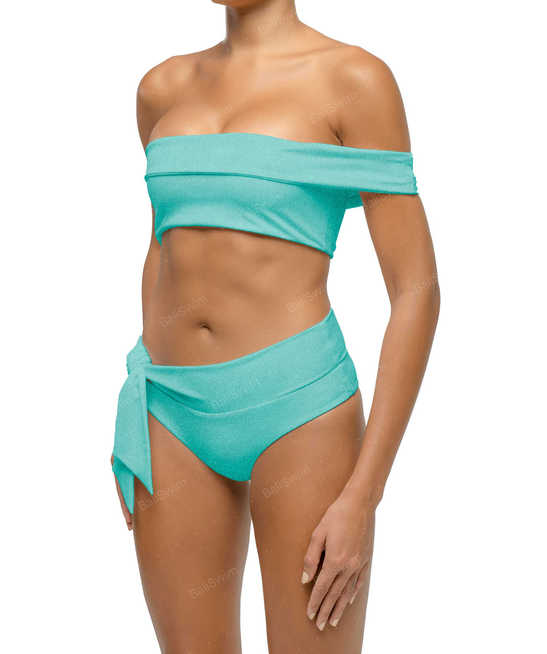 BSWS-T125 Asymetrical Off the Shoulder Bikini Top
