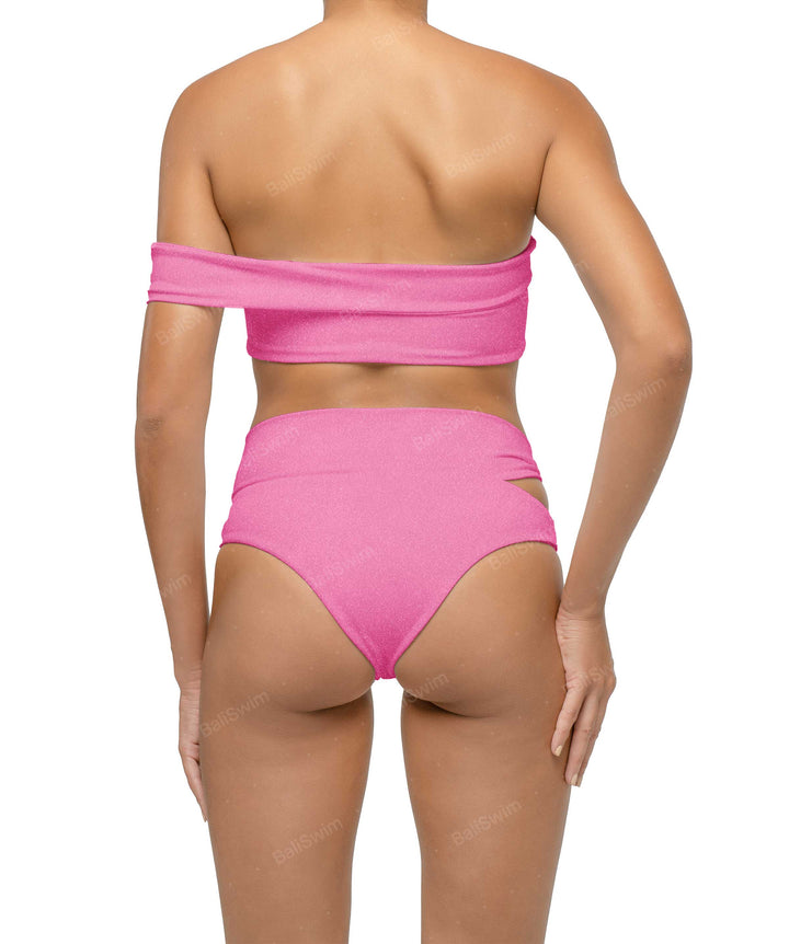 BSWS-T125 Asymetrical Off the Shoulder Bikini Top