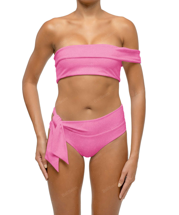 BSWS-T125 Asymetrical Off the Shoulder Bikini Top