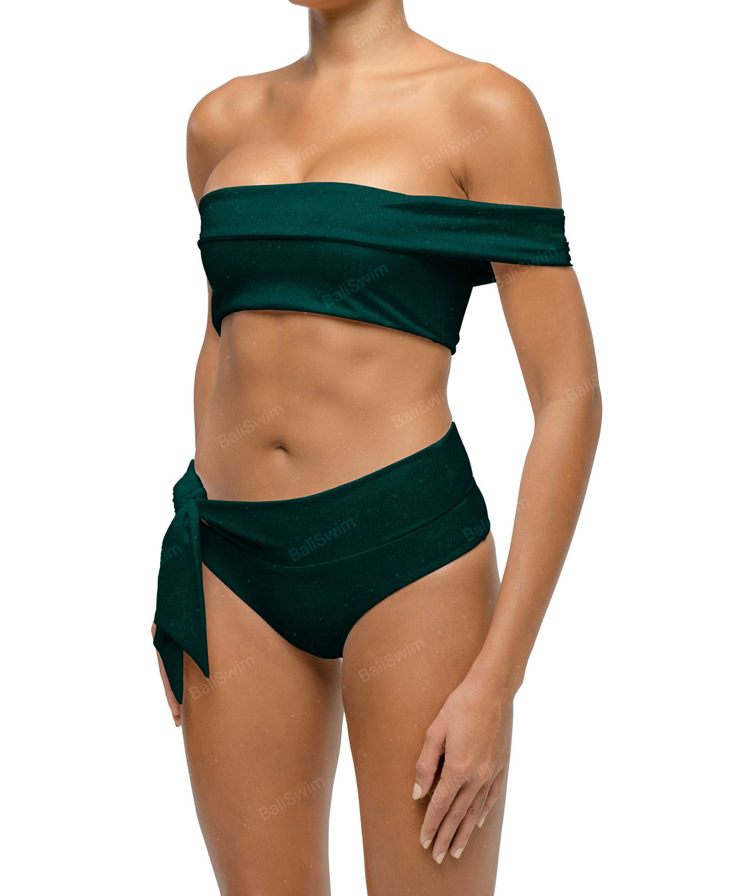 BSWS-T125 Asymetrical Off the Shoulder Bikini Top