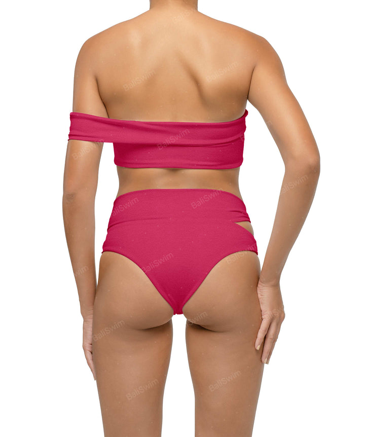 BSWS-T125 Asymetrical Off the Shoulder Bikini Top