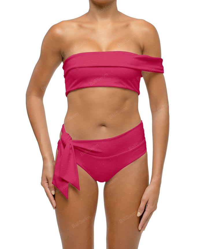 BSWS-T125 Asymetrical Off the Shoulder Bikini Top