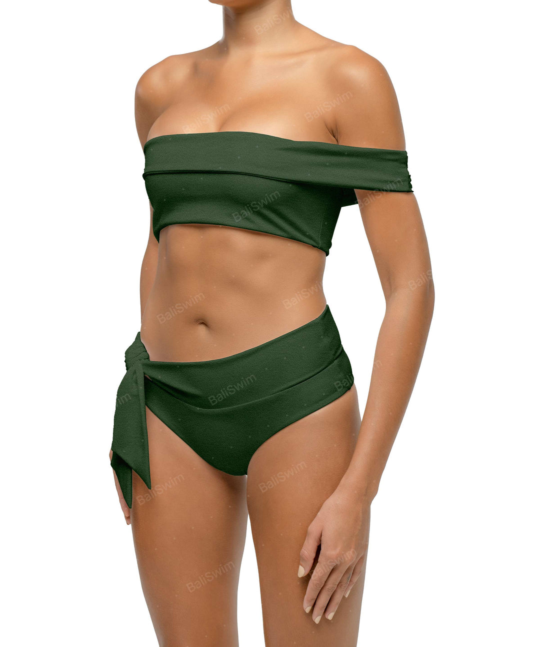 BSWS-T125 Asymetrical Off the Shoulder Bikini Top