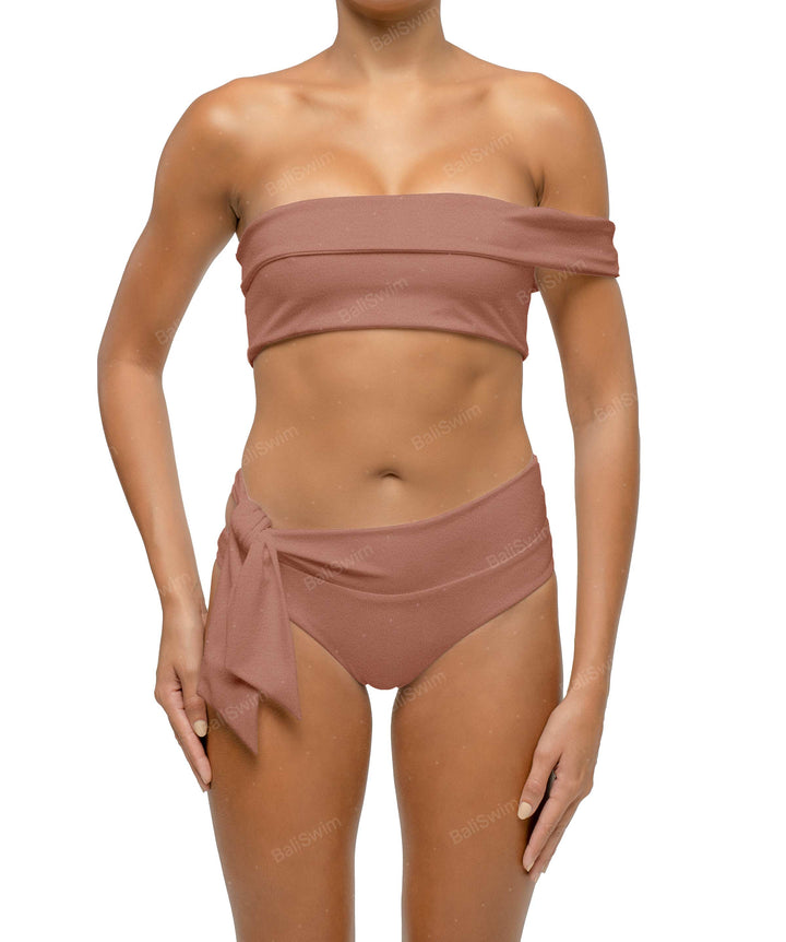 BSWS-T125 Asymetrical Off the Shoulder Bikini Top