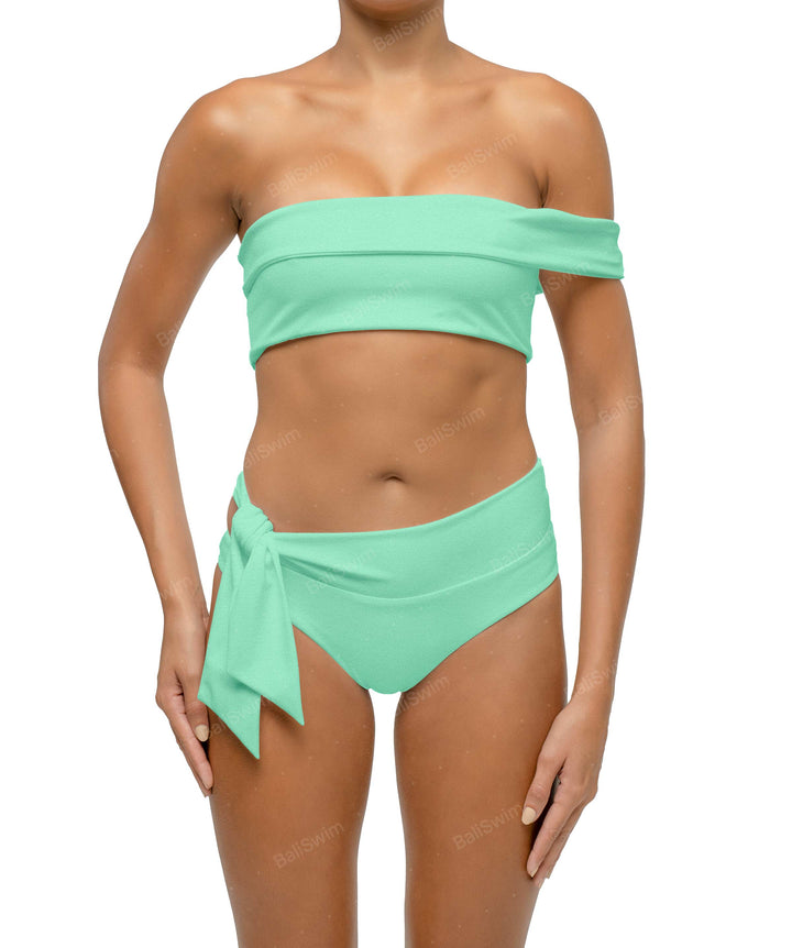 BSWS-T125 Asymetrical Off the Shoulder Bikini Top