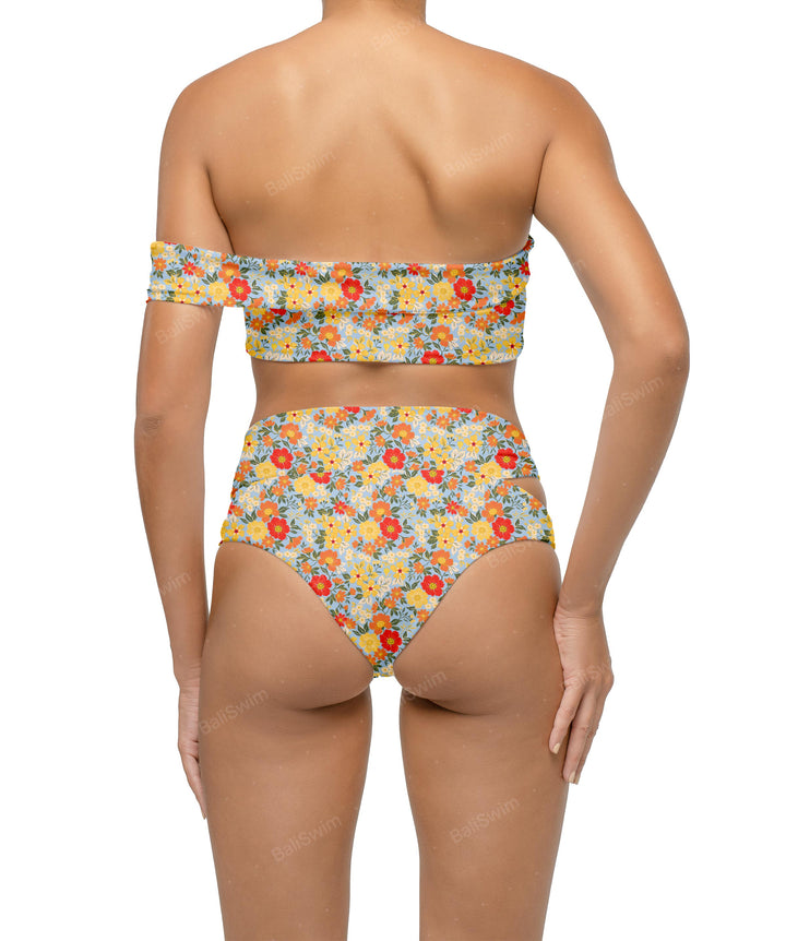 BSWS-T125 Asymetrical Off the Shoulder Bikini Top