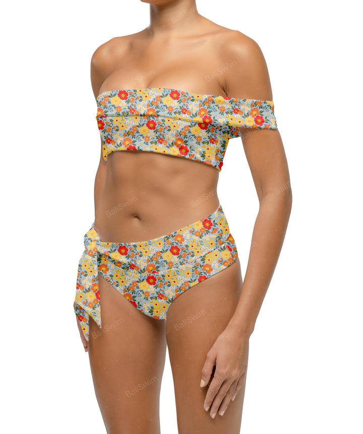 BSWS-T125 Asymetrical Off the Shoulder Bikini Top