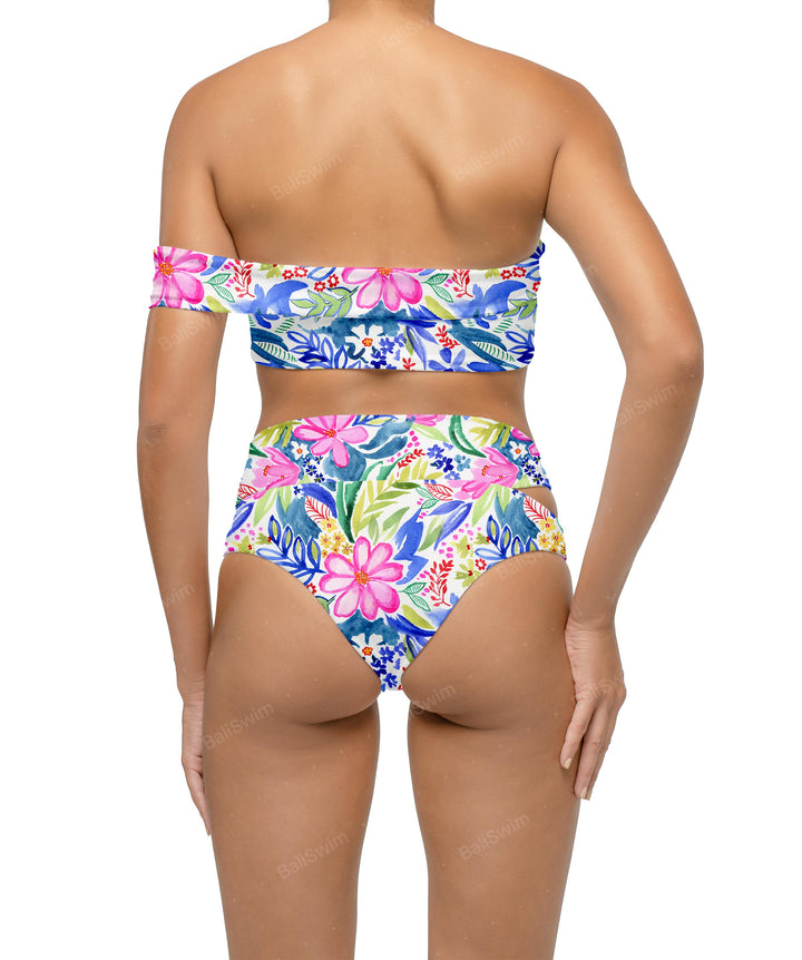 BSWS-T125 Asymetrical Off the Shoulder Bikini Top