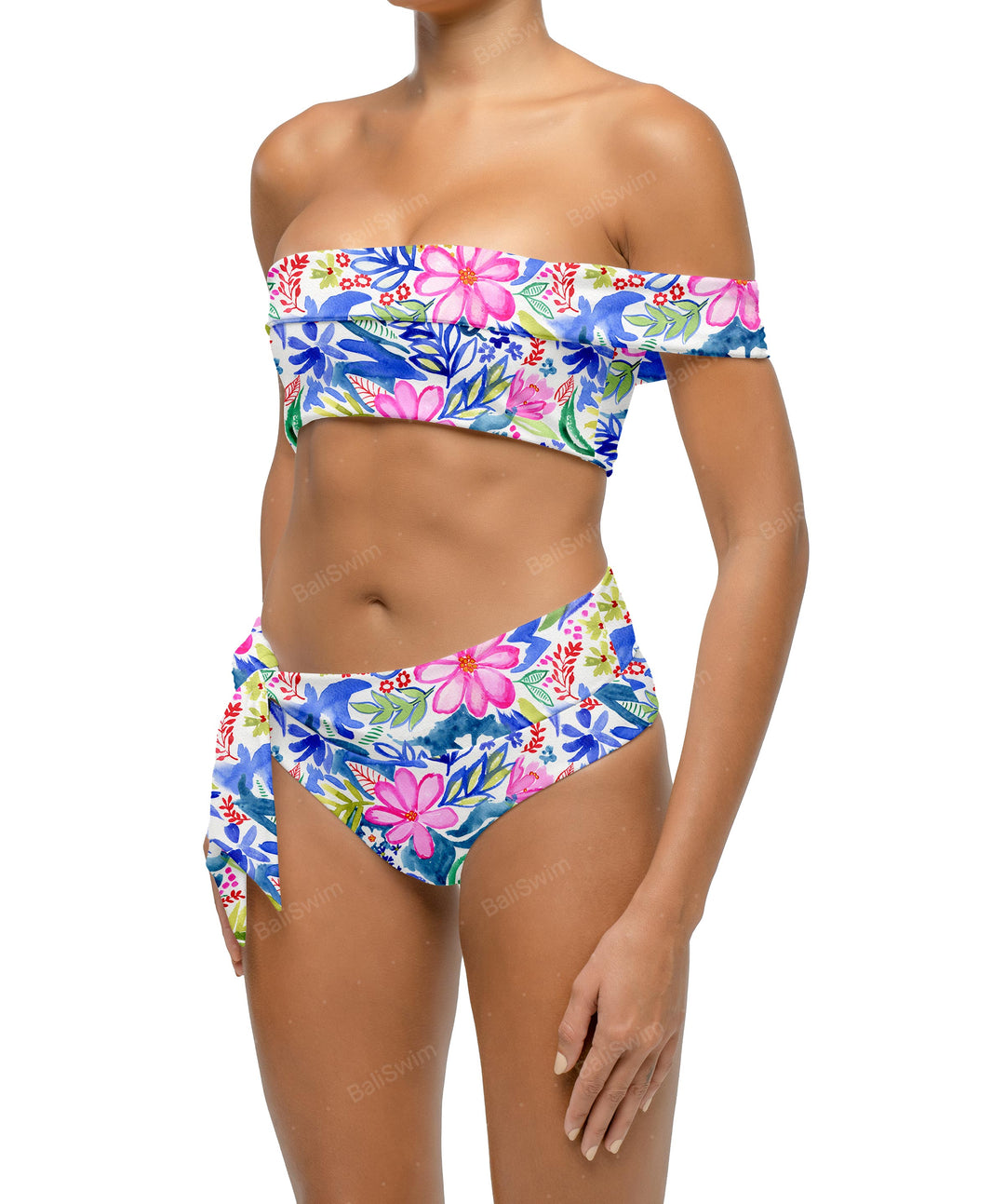 BSWS-T125 Asymetrical Off the Shoulder Bikini Top