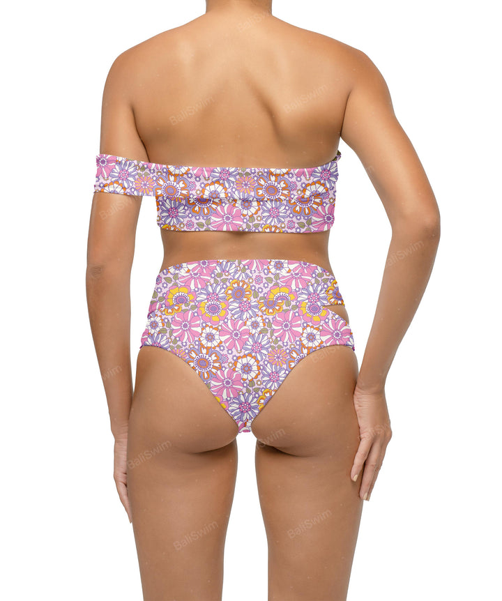 BSWS-T125 Asymetrical Off the Shoulder Bikini Top