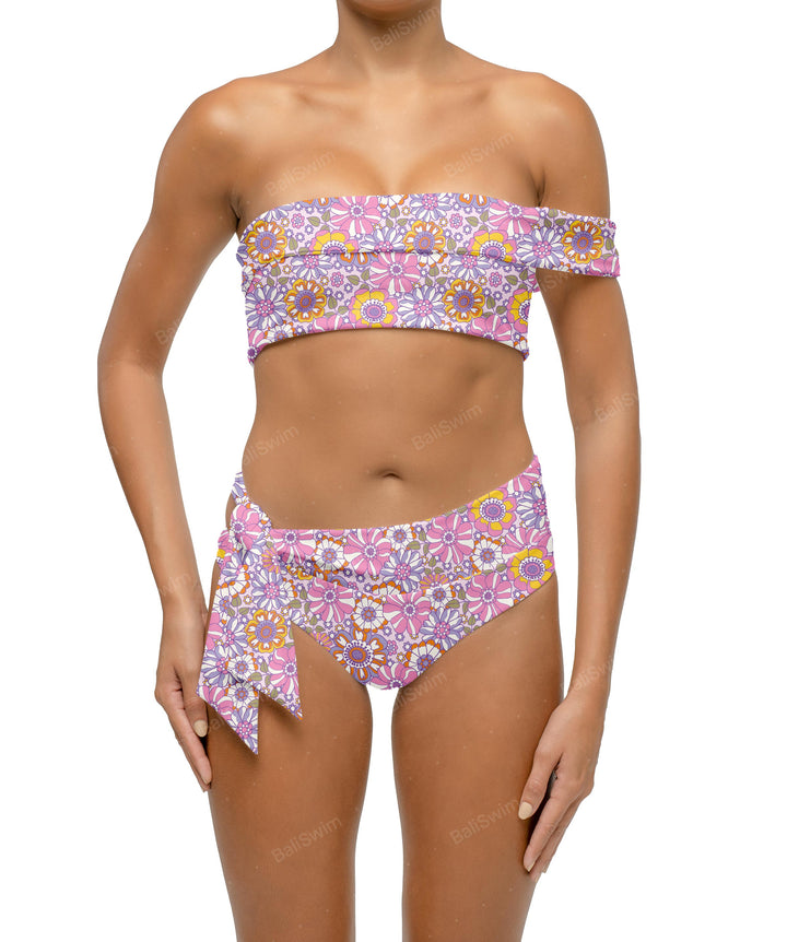 BSWS-T125 Asymetrical Off the Shoulder Bikini Top