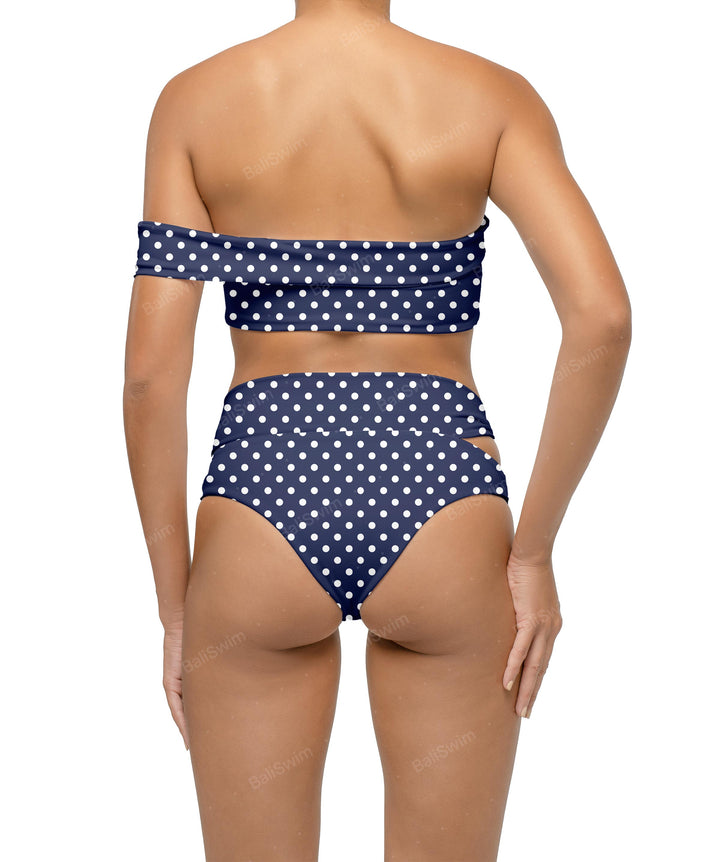 BSWS-T125 Asymetrical Off the Shoulder Bikini Top