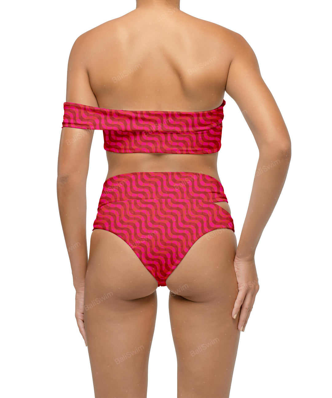 BSWS-T125 Asymetrical Off the Shoulder Bikini Top