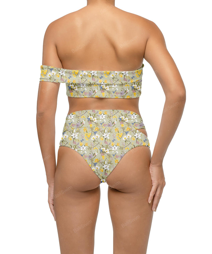 BSWS-T125 Asymetrical Off the Shoulder Bikini Top