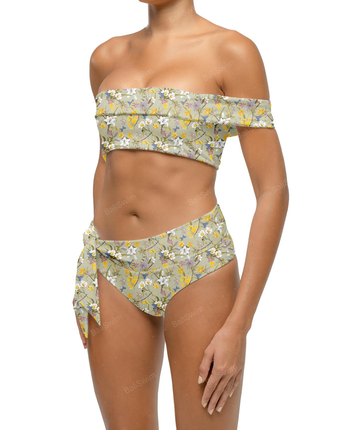 BSWS-T125 Asymetrical Off the Shoulder Bikini Top