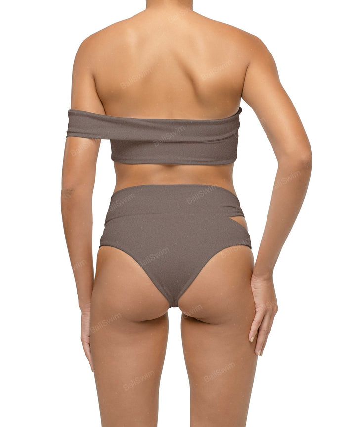 BSWS-T125 Asymetrical Off the Shoulder Bikini Top