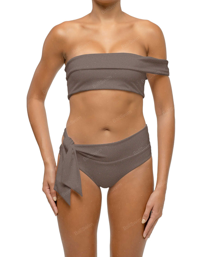 BSWS-T125 Asymetrical Off the Shoulder Bikini Top