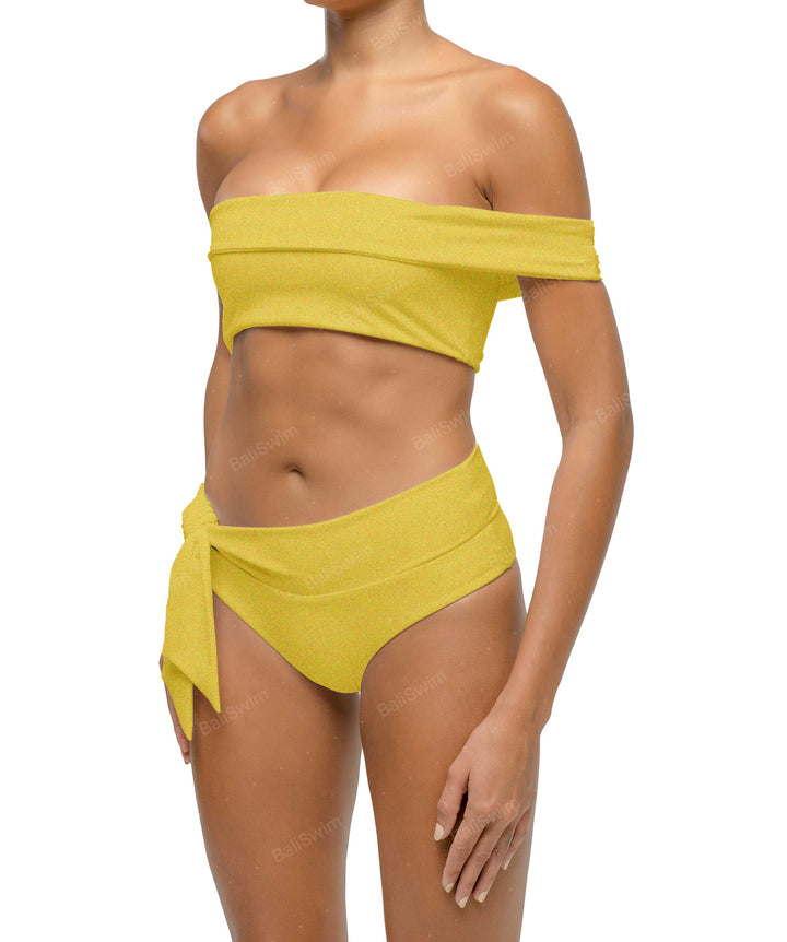 BSWS-T125 Asymetrical Off the Shoulder Bikini Top