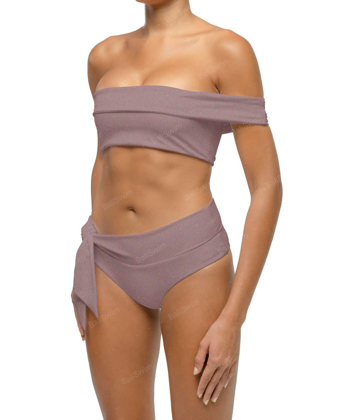 BSWS-T125 Asymetrical Off the Shoulder Bikini Top