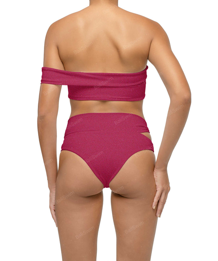 BSWS-T125 Asymetrical Off the Shoulder Bikini Top