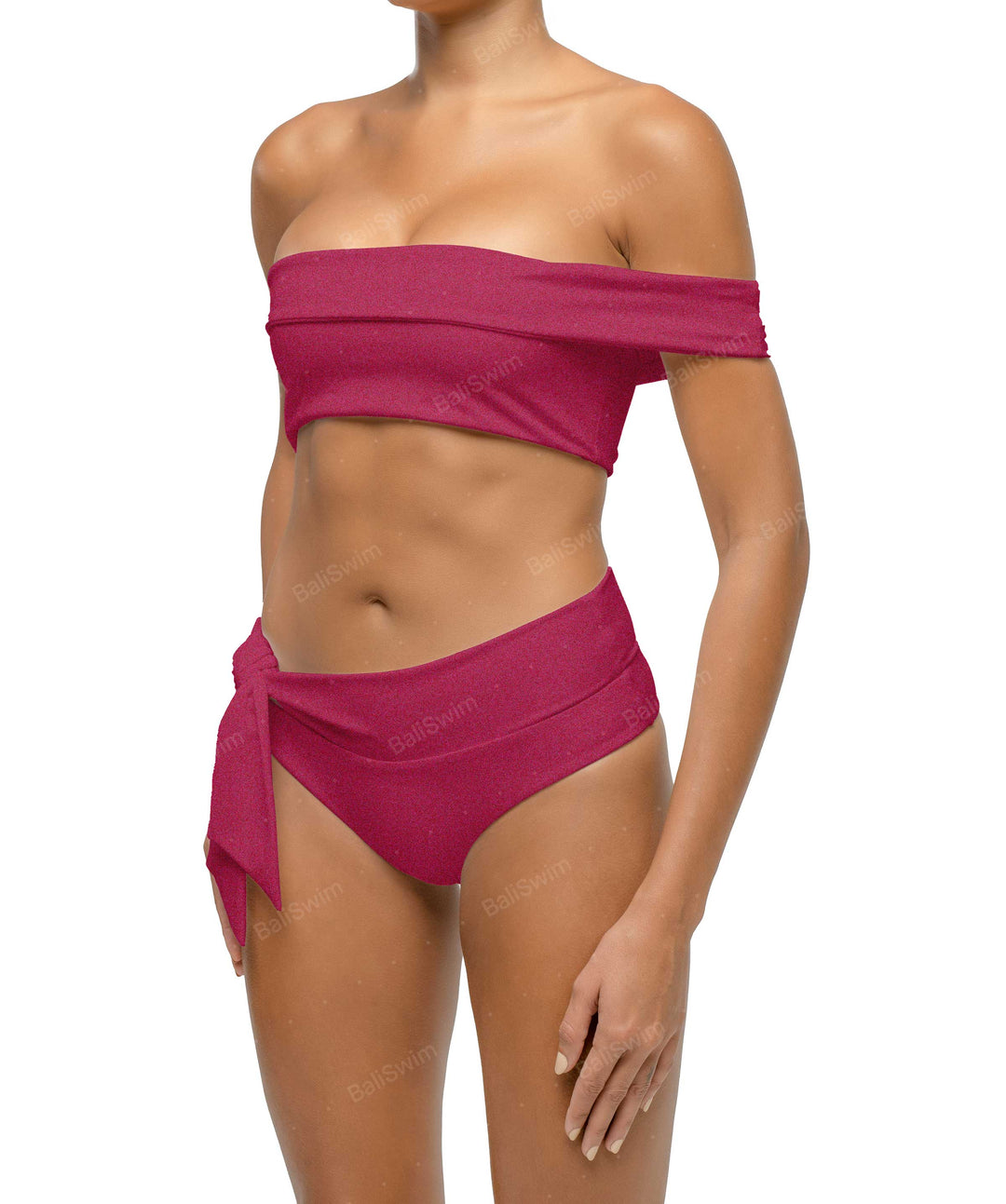 BSWS-T125 Asymetrical Off the Shoulder Bikini Top