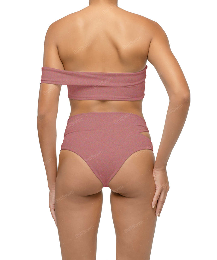 BSWS-T125 Asymetrical Off the Shoulder Bikini Top