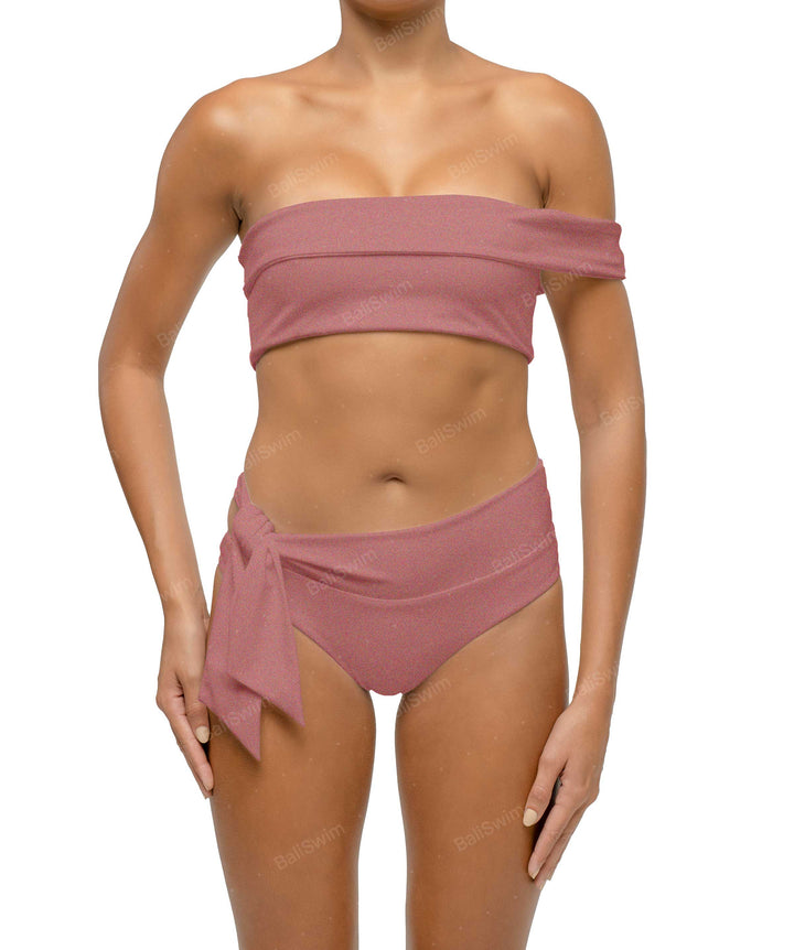 BSWS-T125 Asymetrical Off the Shoulder Bikini Top