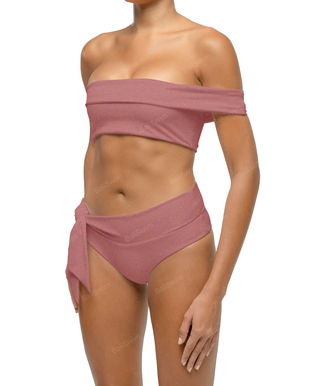 BSWS-T125 Asymetrical Off the Shoulder Bikini Top