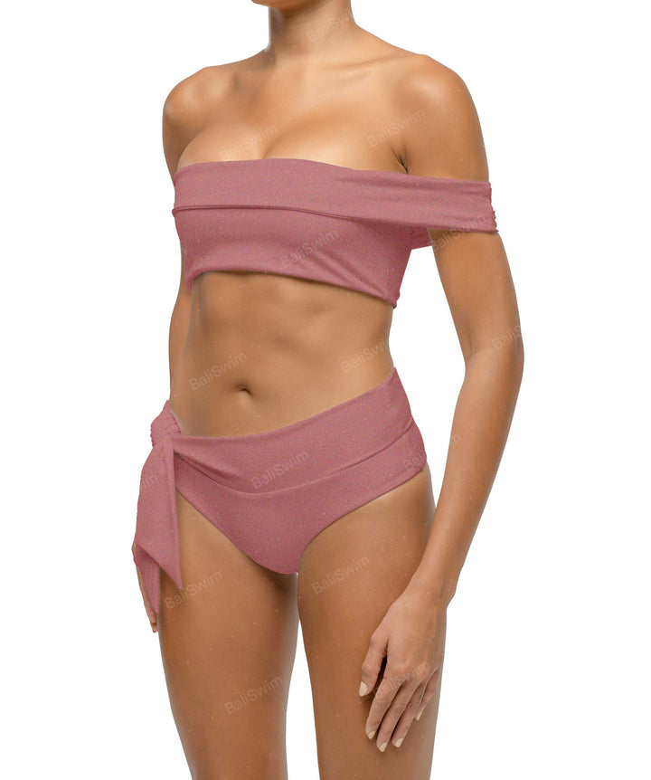 BSWS-T125 Asymetrical Off the Shoulder Bikini Top