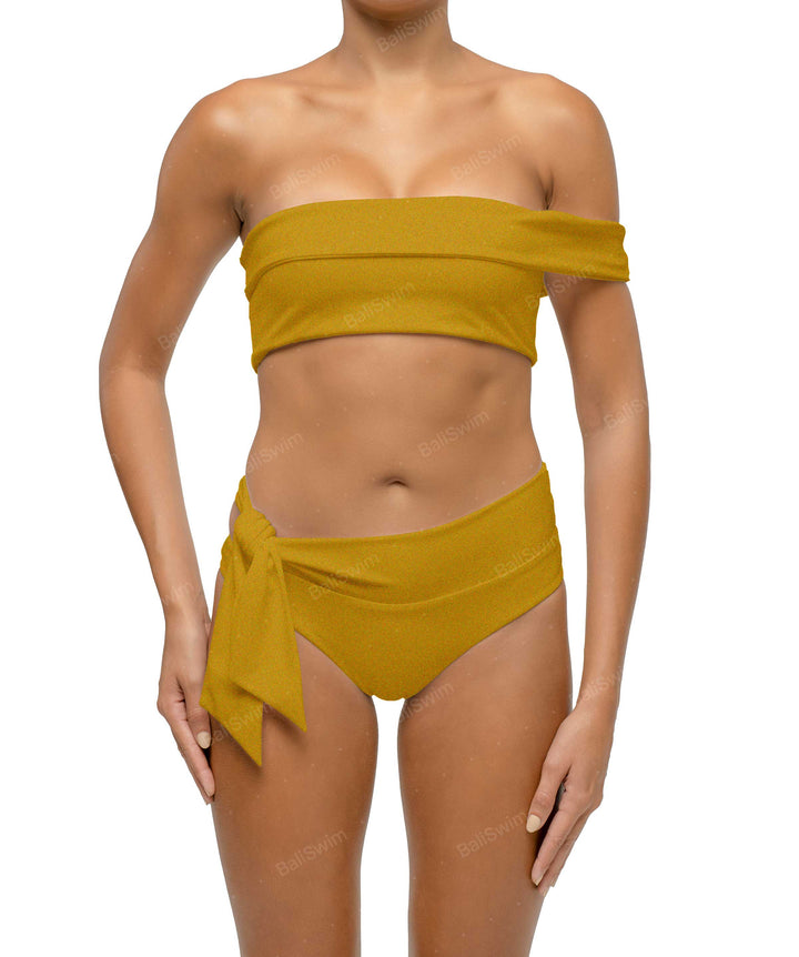 BSWS-T125 Asymetrical Off the Shoulder Bikini Top