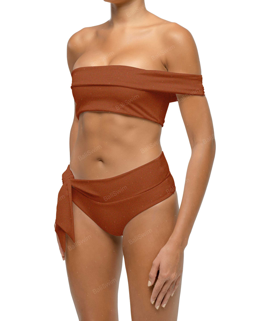 BSWS-T125 Asymetrical Off the Shoulder Bikini Top